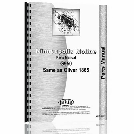 AFTERMARKET New Oliver 1865 Tractor Parts Manual RAP79772
